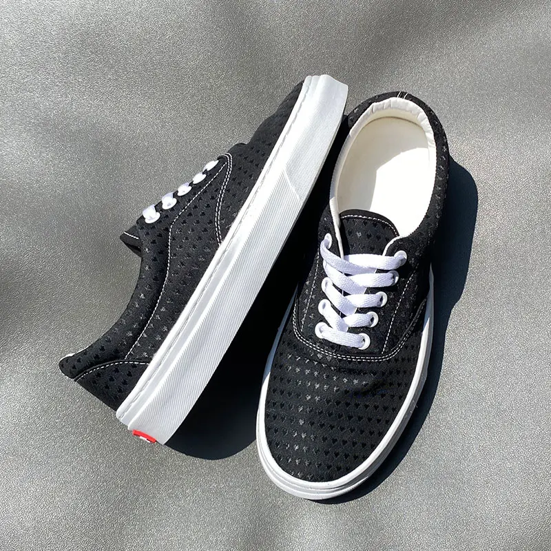 Spring and Autumn Black Low Top Shoes Men's Trendy Casual Board Shoes Sweat Absorbing Breathable Large Versatile Canvas Shoes