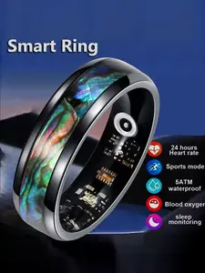 Smart Ring for Men Women, Health and Sleep Monitor, 5ATM Waterproof, Multi-sport Mode,Heart Rate Blood Oxygen, Wearable Devices