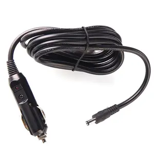 1.8m Dc Car Charger Cable, Automatic Power Line, 12V-24v Cigarette Lighter Plug to Dc 5.5mm X 2.1mm Connector, for Portable DVD Player