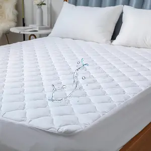 Olympic  66x80  Quilted Mattress Protector Pad Super  Bed Padded Fitted Matress Cover Olympic