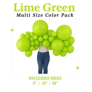 Lime Green Balloon Pack with Optional Add-Ons