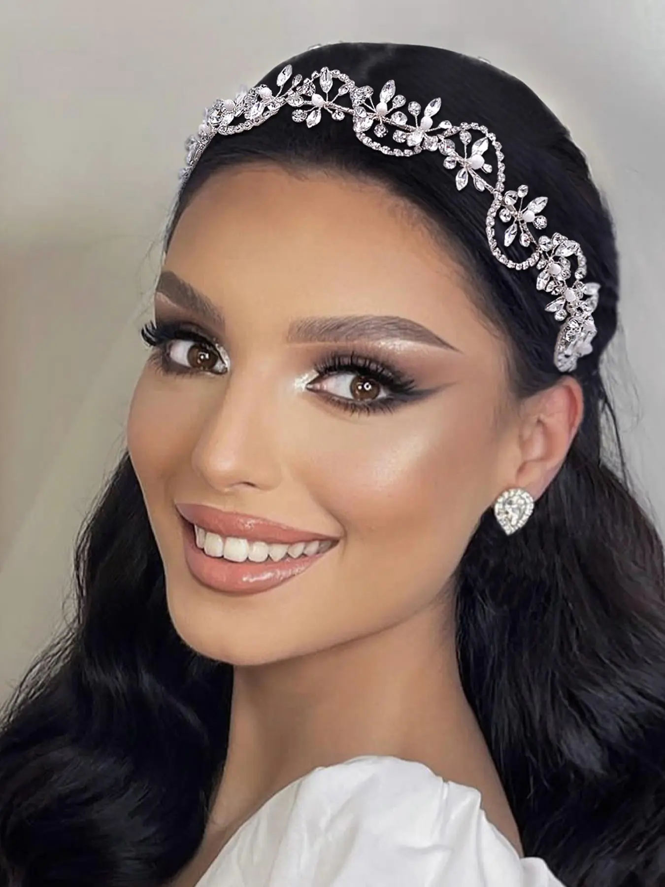 Rhinestone Decorated Headband, Elegant Headband for Wedding Bridal Party Formal Occasions, Fashion Hair Accessories for Women