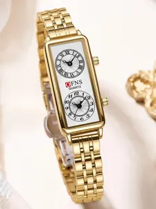 Women's Elegant Rectangle Dial Quartz Watch, Fashion Watch for Party, Daily Clothing Decor, Trendy All-match & Exquisite Watch for Birthday Gift, Fashionable Wristwatch