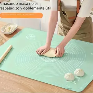 Large Non-Stick Silicone Kneading Mat for Pastry and Pizza - 19.7 x 15.7in, Easy to Clean, Perfect for Table Baking in Restaurant or Home Bakeware Utensils