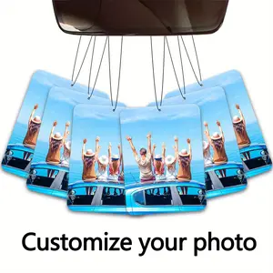 Custom Air Fresheners with Picture - Personalized Double Sided Photo Air Freshener, Customized Air Freshener for Car Wardrobe Bathroom Hanging Ornaments