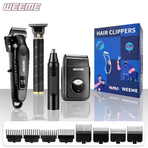 WEEME Men's 3 In 1 Grooming Kit, Cordless Hair Clipper With Alloy Blade, T-Shaped Trimmer With Metal Body, LCD Display Shaver, Perfect For Haircut, Shaving & Beard Trimming, Ideal For Home Travel And Business Trip, Cordless Trimmers