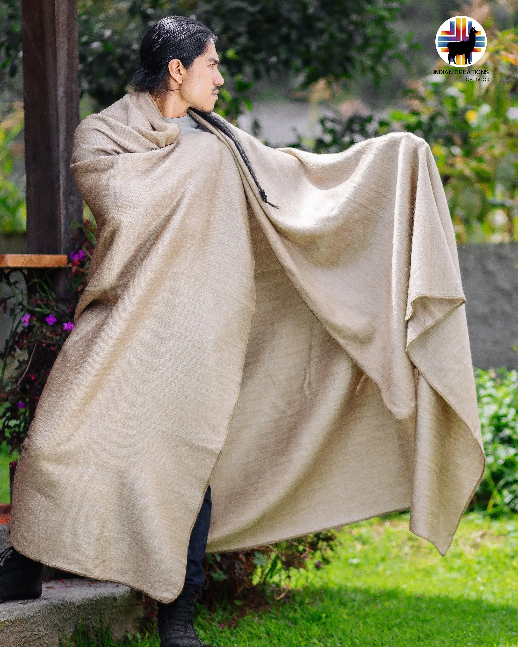 Light Roast Baby Alpaca Blanket. Lightweight, Ultra-soft, and cozy. Machine Washable. Crafted by Indigenous Hand.