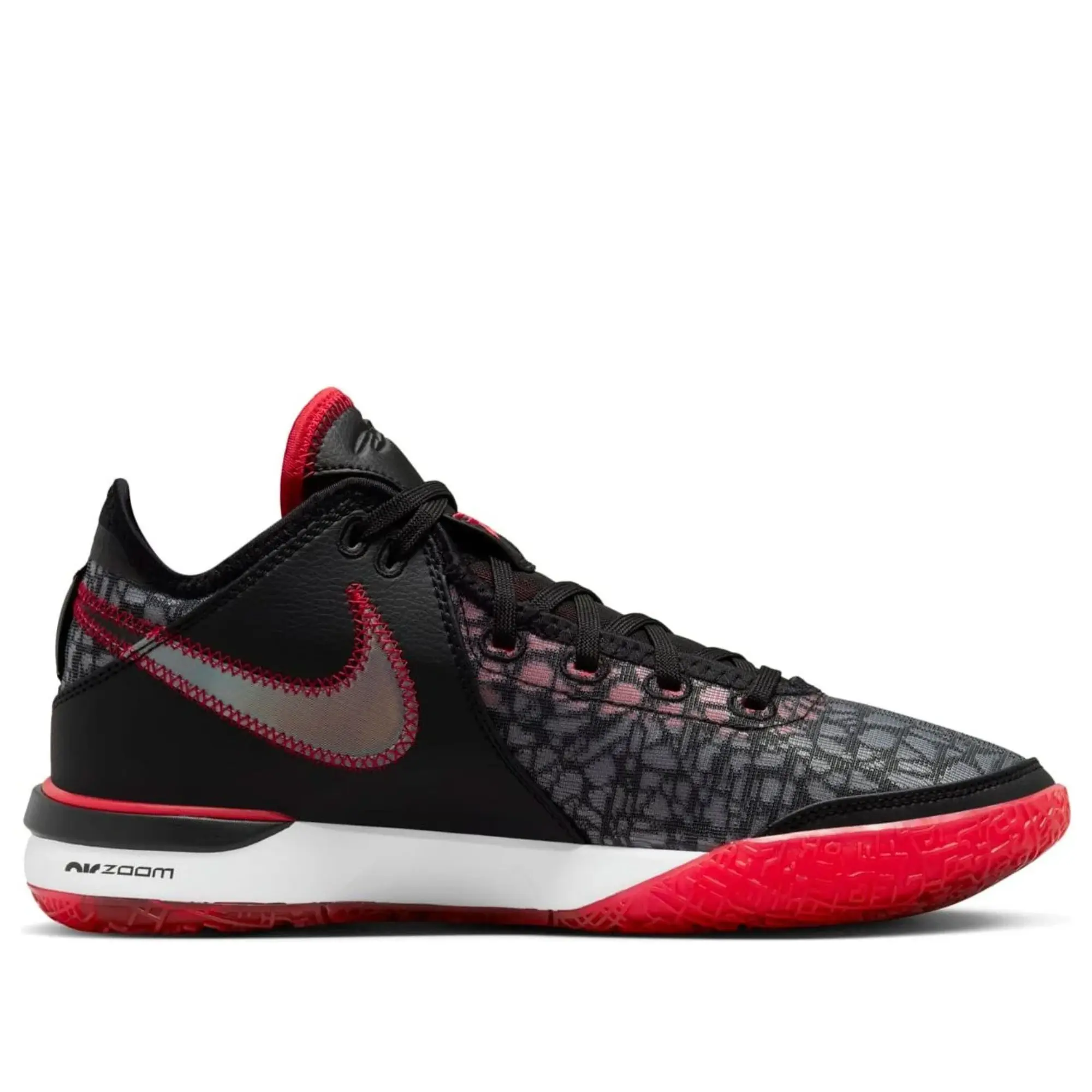 Nike Zoom LeBron NXXT Gen FaZe Clan Bred Basketball Shoes, Men's Performance Sneakers, Black and Red Colorway, Responsive Zoom Air Cushioning, Lightweight Supportive Design, Durable Rubber Outsole, Lace-Up Athletic Footwear for Basketball and Training