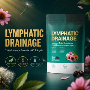 Lymph Support Softgel Capsules with Herbal Extracts for Daily Body Balance