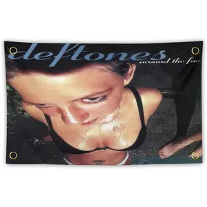 Deftones Around 3x5 Feet Flag Tapestry for Man Cave Wall Decor  Bedroom Wall Hanging College Decoration Outdoor Banner with 4 Brass Grommets