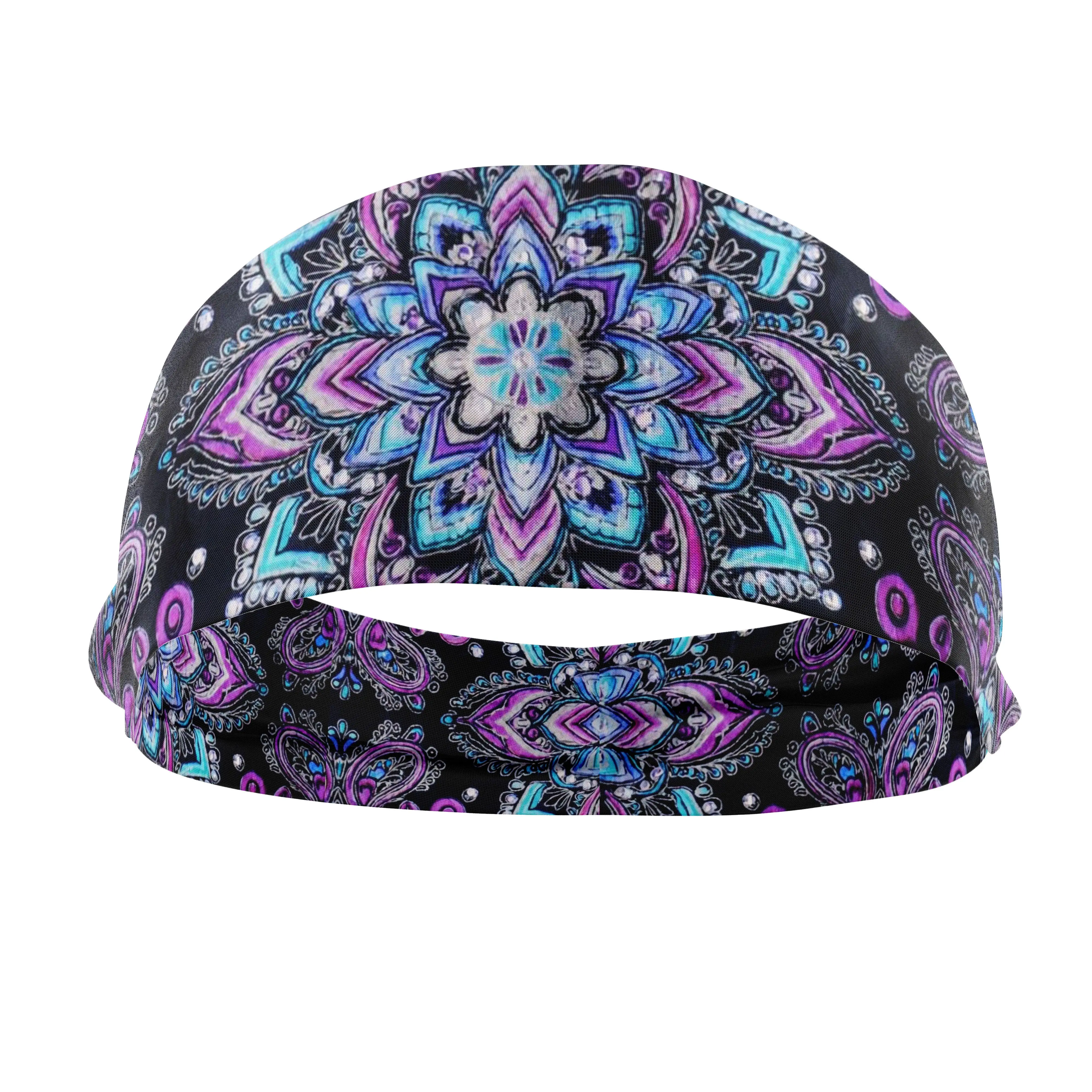 RAVEbandz The Pro - Wide Stretch Headband (Aura)