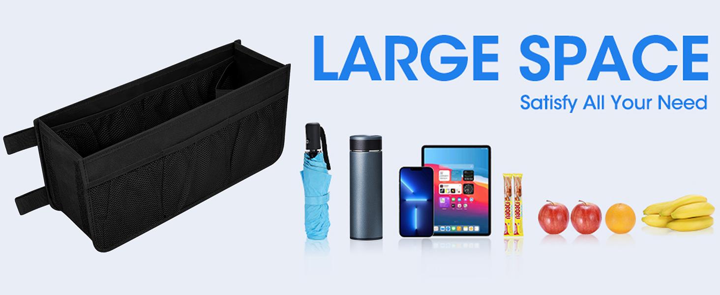 Upgraded Walker Basket with Cup Holder, Foldable Walker Bag with Large Capacity & Never Tipping Over - Not Fit for Rollator