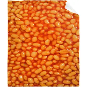 Baked Beans Food Throw Blanket - ​Super Soft Flannel Fleece Blanket for Gifts,Bedding Quilt Home Decor for Couch Sofa Bed All Season 30"x40" for Toddlers Pets