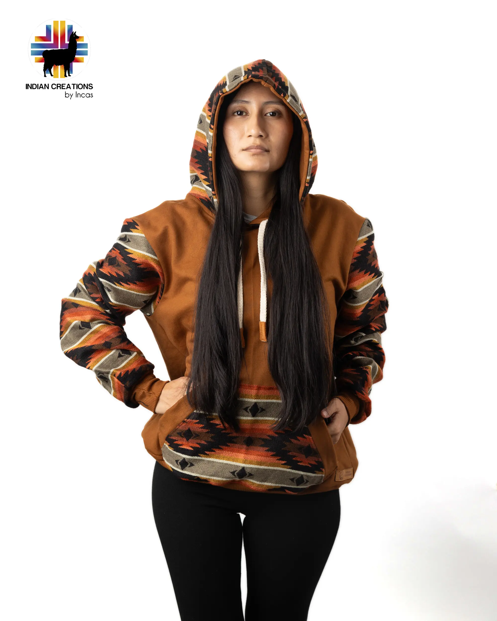 Cotton Hoodie. Handcrafted by Indigenous Hands. Super Soft with Hood. Unisex. Machine Washable. Gift Ideas