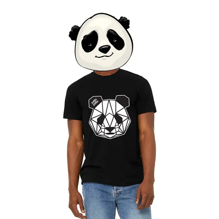 Men's Limited Edition Panda Head Tshirt Casual Streetwear
