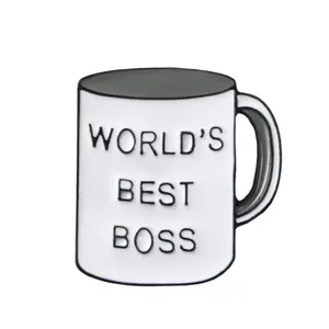 World's Best Boss Brooch Pin - Elegant Design with Secure Clasp, Lightweight Accessory for Bosses and Team Members Broochpin