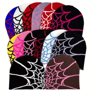 1pc Stylish Breathable Spider Web Knitted Hat - Unisex!
