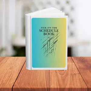 Tick-ity tok schedule book Blue and yellow edition
