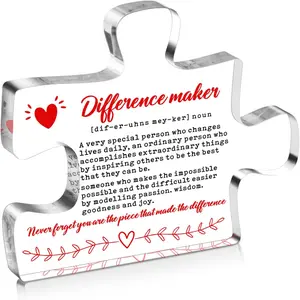 Difference Maker Thank You Gifts for Women, Gifts for Coworkers Boss Engraved Acrylic Desk Decor Sign, Teacher Appreciation Gifts Inspirational Christmas Farewell Gifts for Coworkers Boss Lady