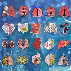 20PCS Cartoon Human Organ Series Pin, Exquisite Badge Pin, Suitable for Decoration on Backpacks and Clothing, Exquisite Gift, Perfect for Giving Gifts