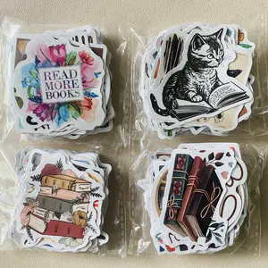 200pcs Book Stickers for Kindle, Inspirational Bookish Reading Sticker Pack for Readers, Waterproof Booktok Vinyl Decals for Water Bottle, Laptop, Ebook, Scrapbook, Journal