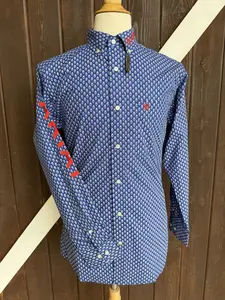 ARIAT- MEN'S TEAM BARLE FITTED SHIRT