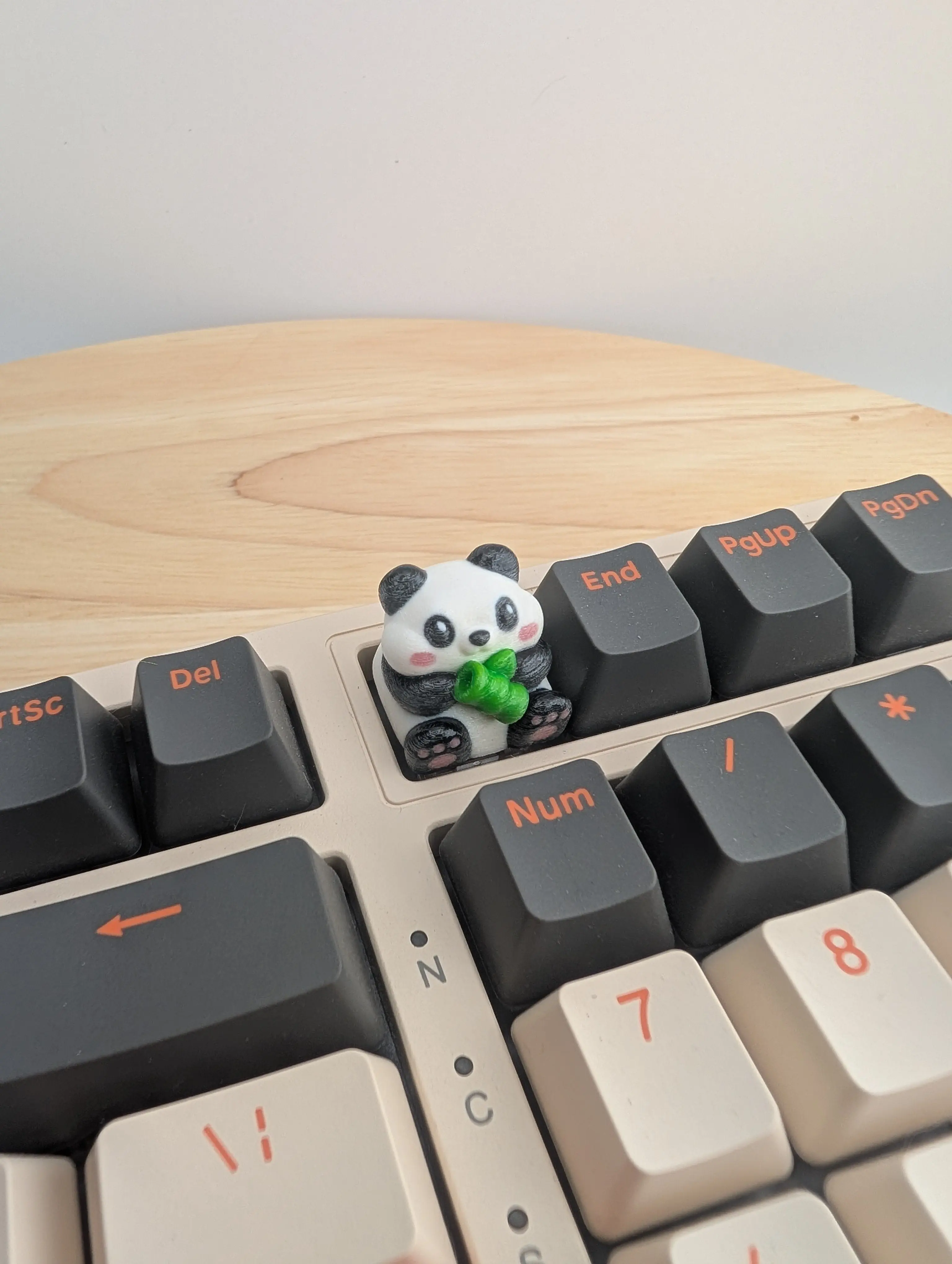 3D Printed Panda Artisan Keycap - High-Quality Resin, Smooth Durable Surface, Cherry MX Compatible for Mechanical Keyboards