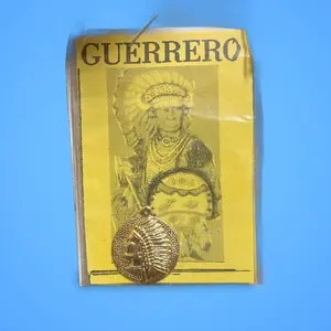 Guerrero Indio Amulet Medal, Religious Decoration, Home Decor