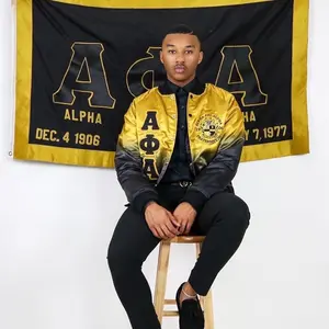 Alpha Phi Alpha Faded Bomber Jacket