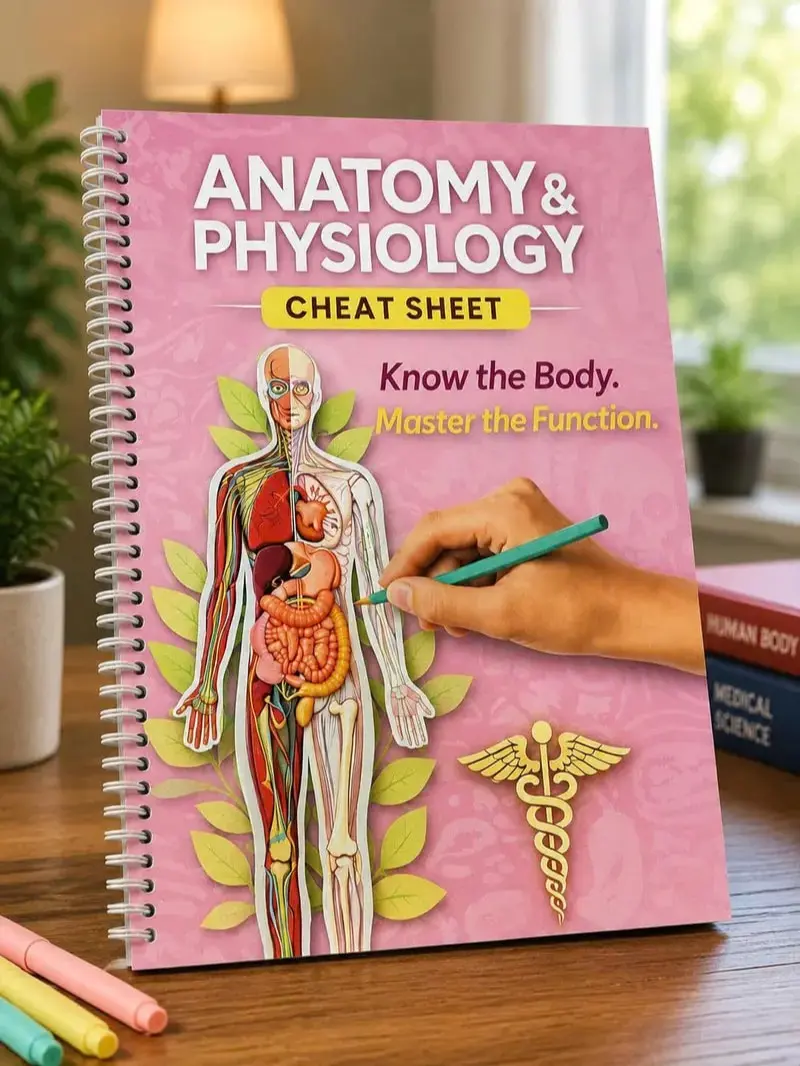 Anatomy & Physiology Study Guide: 110-Page A&P Quick Reference for Nursing Students, Medical Terminology & Body Systems