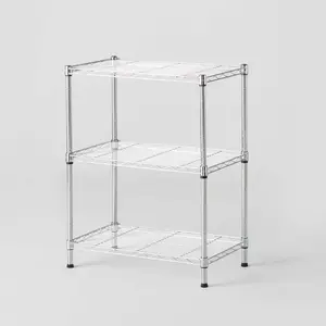 3 Tier Wire Shelving Chrome - Brightroom