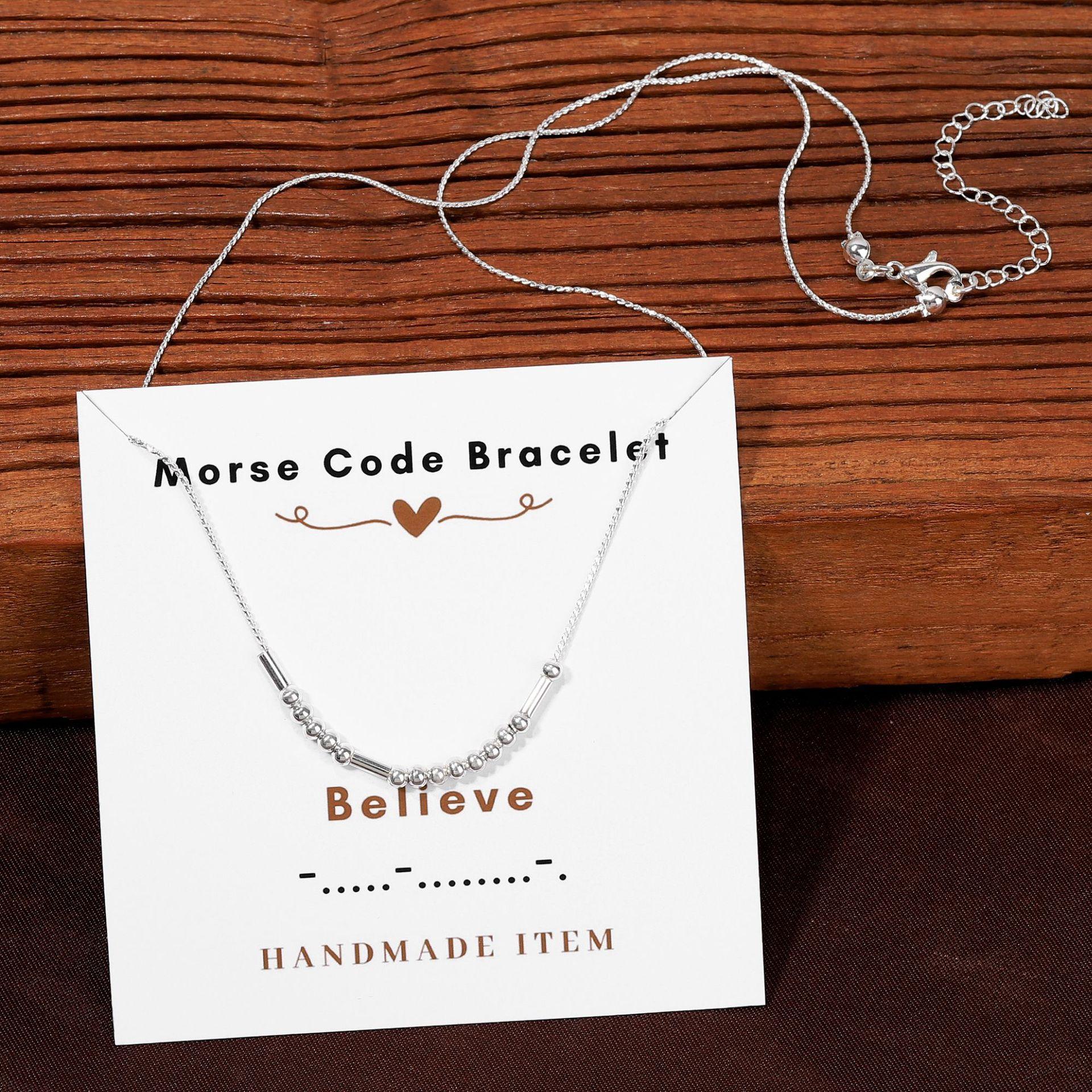 Morse code necklace alphanumeric couple personalized collarbone chain necklace