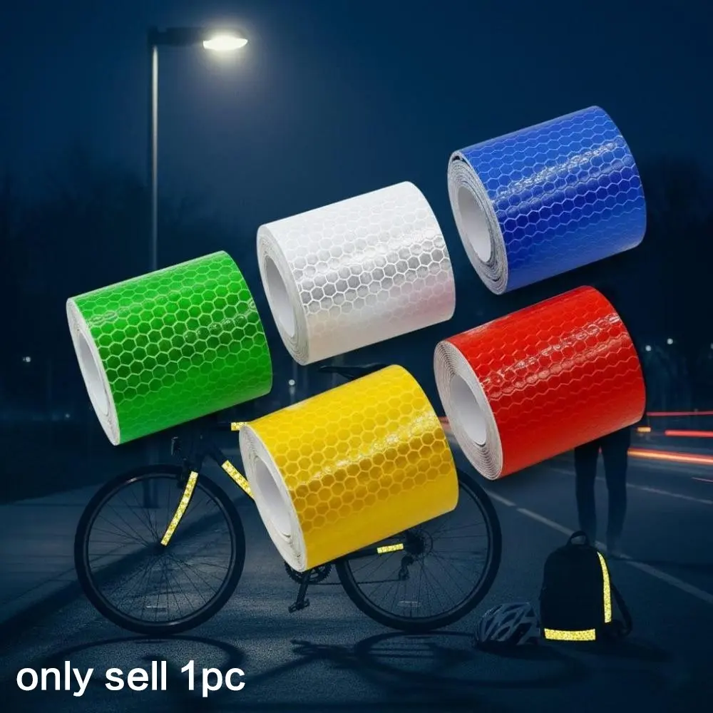 High-Vis Safety Reflective Tape 3M, Waterproof Anti-Slip DIY Sticker for Car Motorcycle Bike Modification, 5cm x 3M Diamond Grade Reflective Vinyl, Easy Cut & Peel Nighttime Protection Trim.