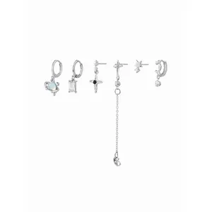 Cider 6 PCS RHINESTONE DROP EARRINGS SET