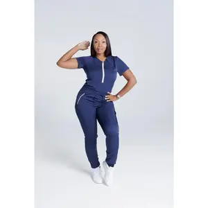 Navy Blue Scrub Set