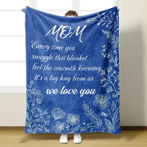 Comfortable Floral Blanket for Sofa, Bed, Travel, Outdoor Use, Hypoallergenic Material, Multi-Seasonal, Perfect Gift Choice