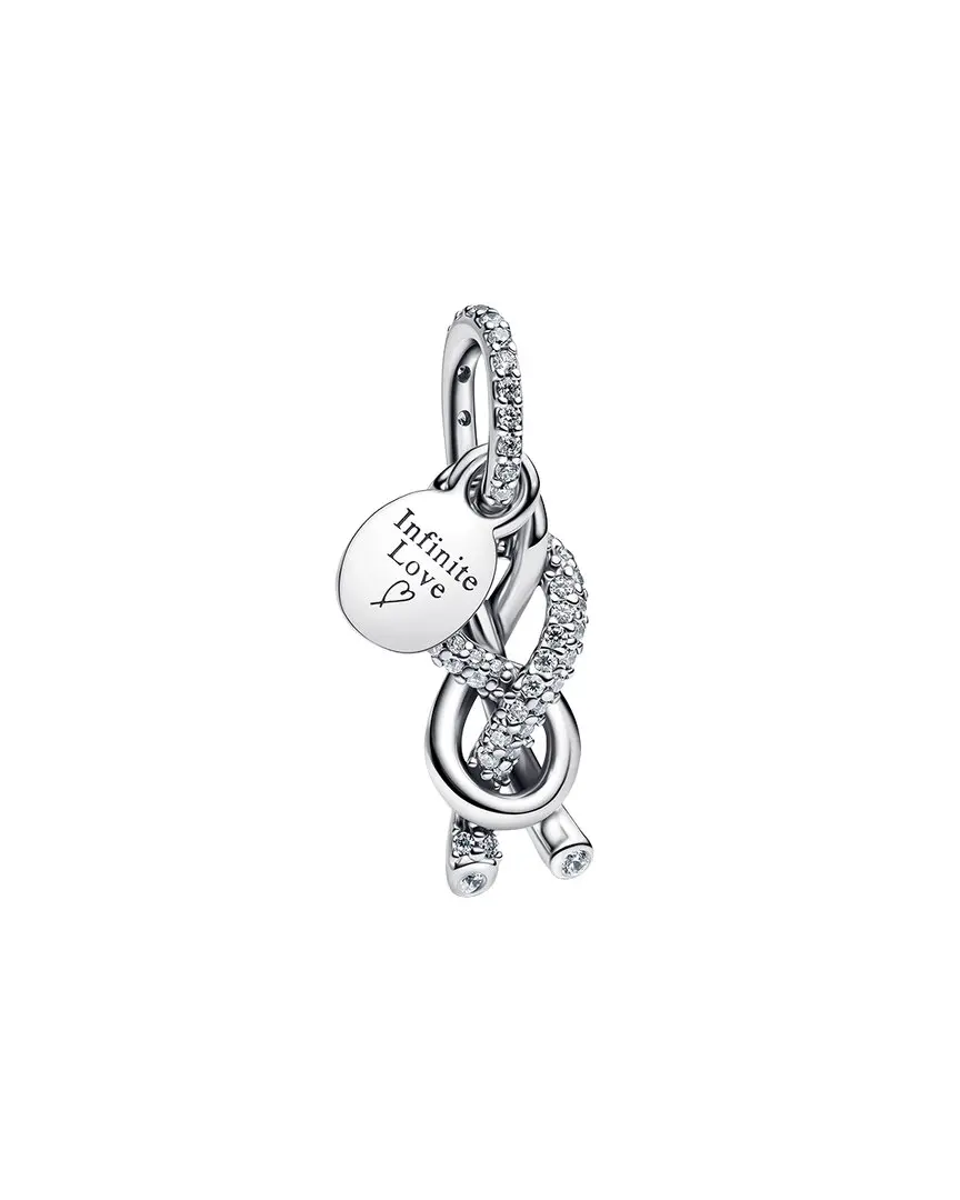 Pandora Moments Silver CZ Pava Infinity Knot Dangle Charm
