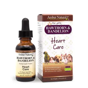 AMBER NATURALZ Hawthorn and Dandelion Herbal Supplement for Dogs, Cats, Birds, Guinea Pigs, and Rabbits