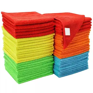 Ultra-Absorbent Quick-Dry Microfiber Cloths, 5/10/20/50pcs, 9.84x9.84in, Scratch-Free Microfiber Cleaning Towels, Ideal for Kitchen & Bathroom, Durable & Vibrant Colors