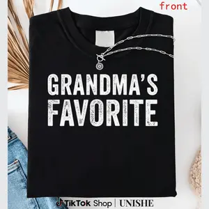 Vintage Grandma’s Favorite Funny T-Shirt – 100% Cotton Grandparent & Grandchild Shirt Modern Cotton Tee