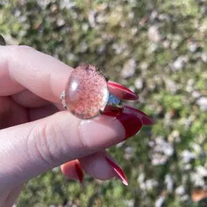 Garden Lodalite Phantom Quartz White Bronze Ring