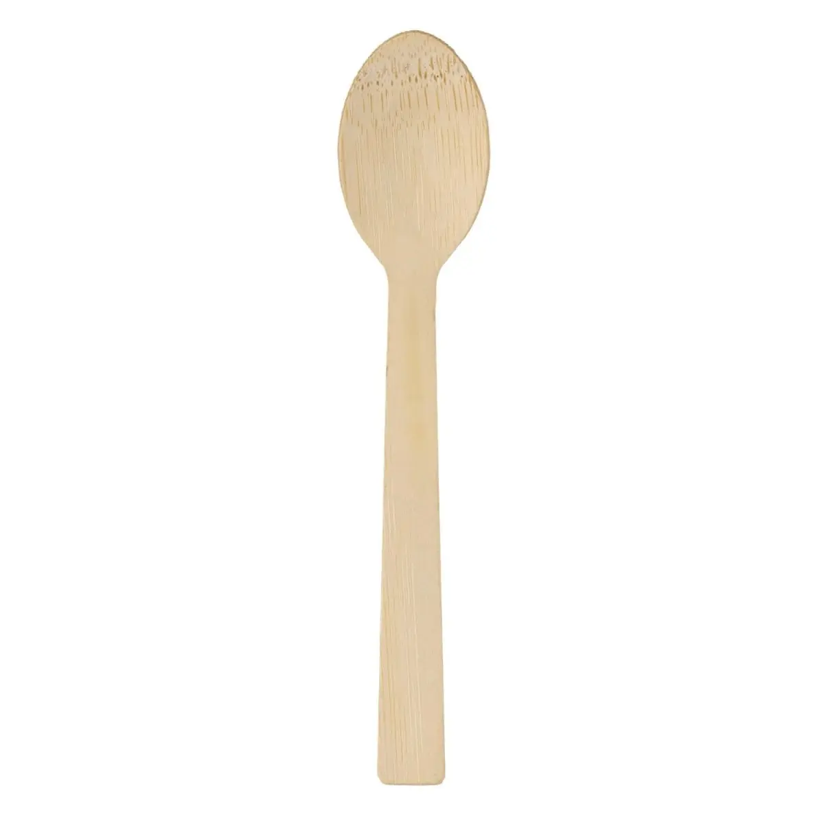 Dixie DXEANSBAM Traditional Disposable Bamboo Cutlery Spoons - 100-Pack, 10 per Case, 6.6 Inches Long-Handle Degradable Utensils for Industrial & Healthcare Foodservice Operators