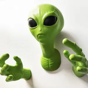 Creative Green Alien Wall Hanging Funny Home Art Decor