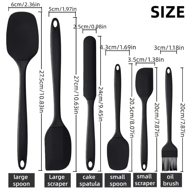 6pcs FOOD-GRADE SILICONE Baking and Cooking Tool Set - High-Temperature Resistant Spatula and Brush Combo, Easy-to-Clean Multifunctional Kitchen Utensils,