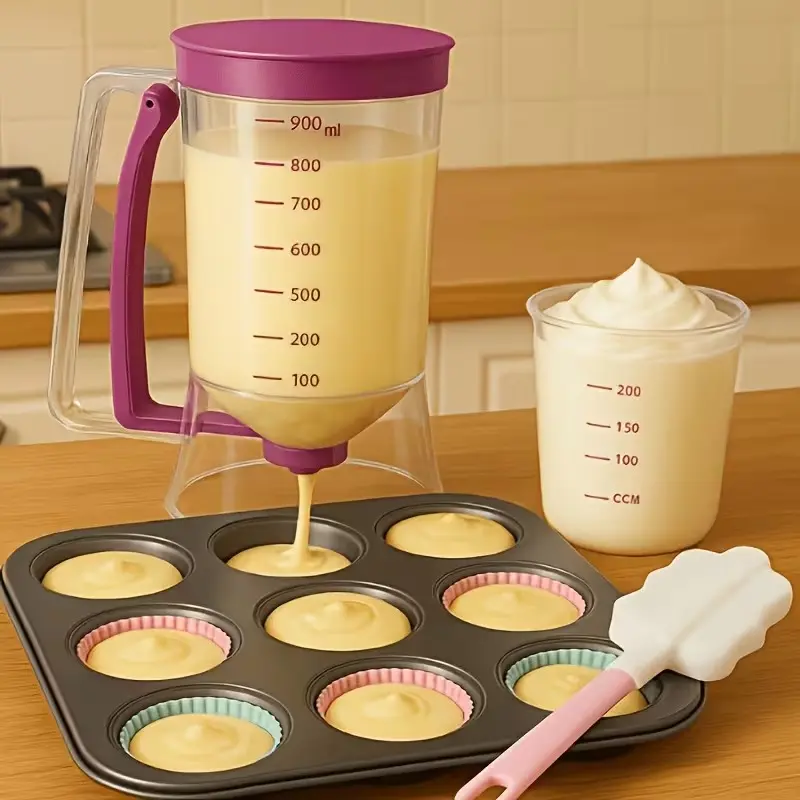 1pc Precision Pour Zero Error! Pancake Batter Dispenser, Suitable For All Baking Categories, Dedicated Pancake Batter Machine, Household Small Batter Machine, Pancake Batter Dispenser/ Halloween/ Christmas/ Christmas Gift/ Halloween Dinner Party