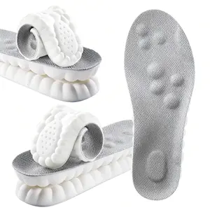 4D Cloud Soles for Men & Women Anti-Fatigue Shock Absorption Foot Pain Relief High Elastic Cushioned Non-Slip Soft Insoles for Daily Wear