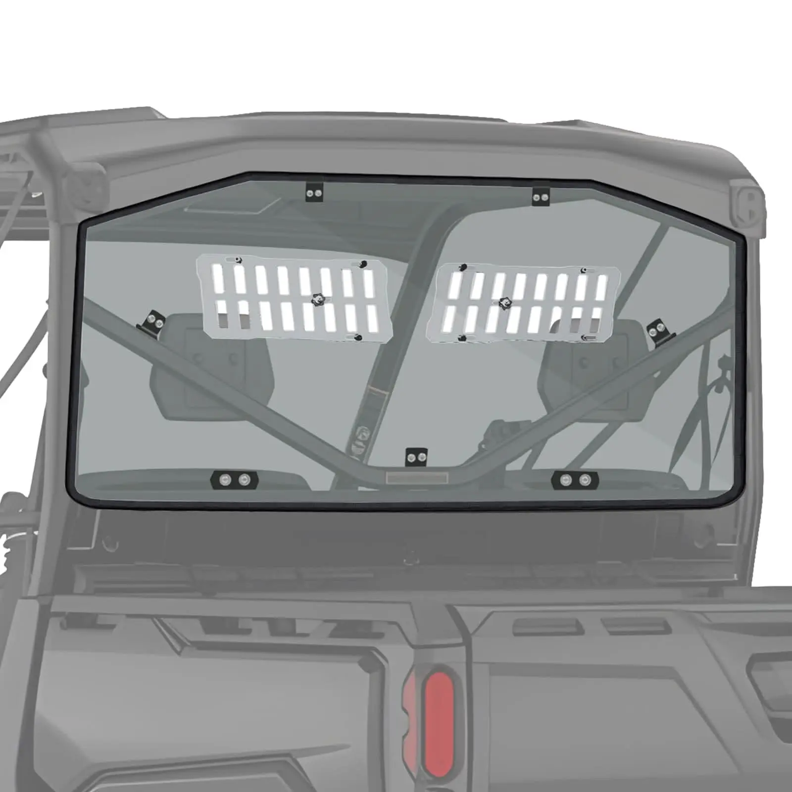 StarknightMT Sliding Vent UTV Rear Windshield Compatible with Can-Am Defender 2016-2026 HD5 HD8 HD10 Max, UV-Proof Heavy Duty PC Rear Window Full Back Window (Light Tint)