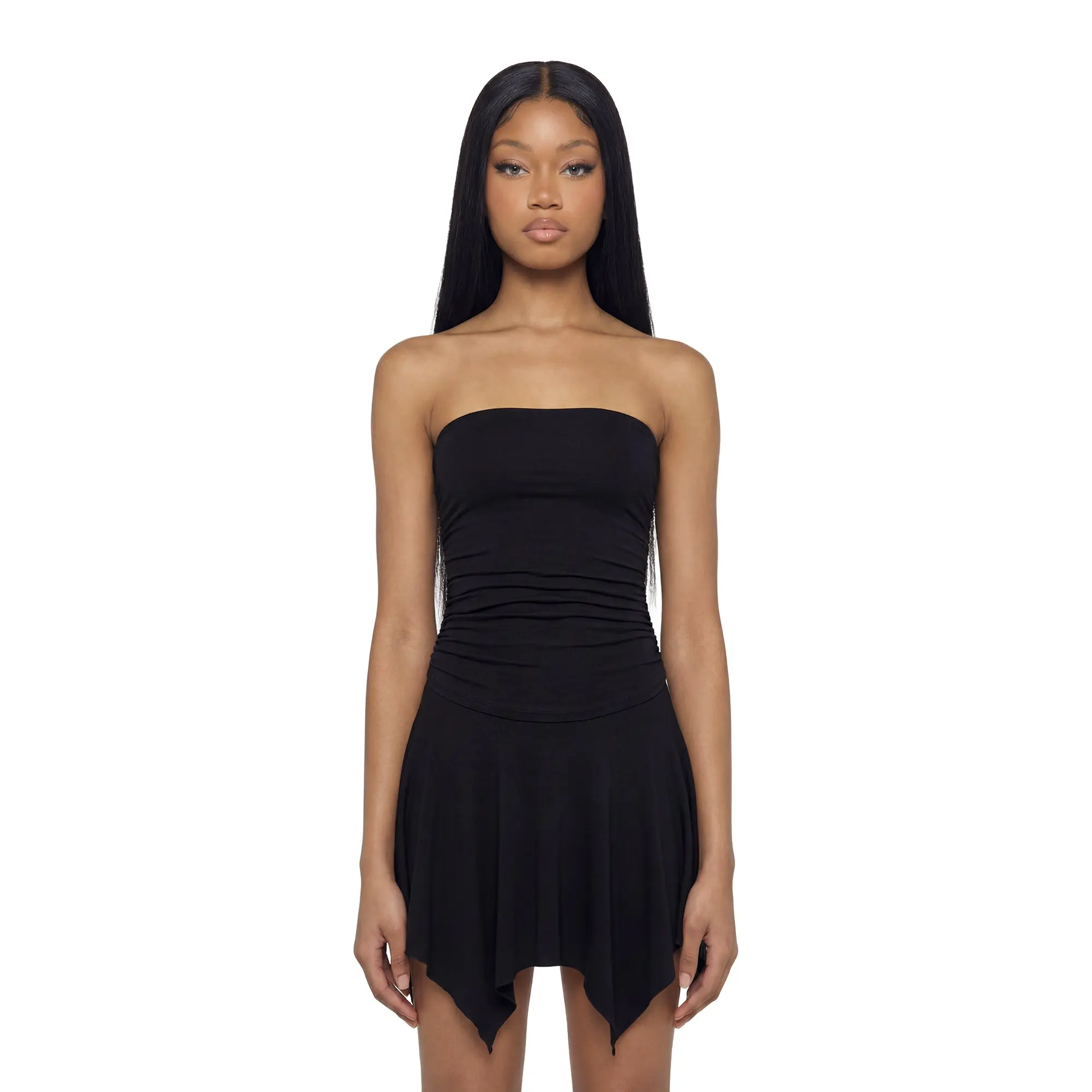 Flora Strapless Fairy Dress - Black