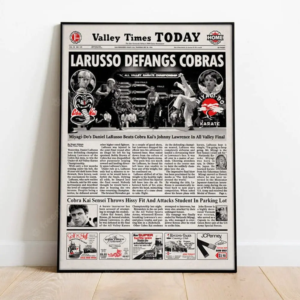 Karate Kid Newspaper Poster Print