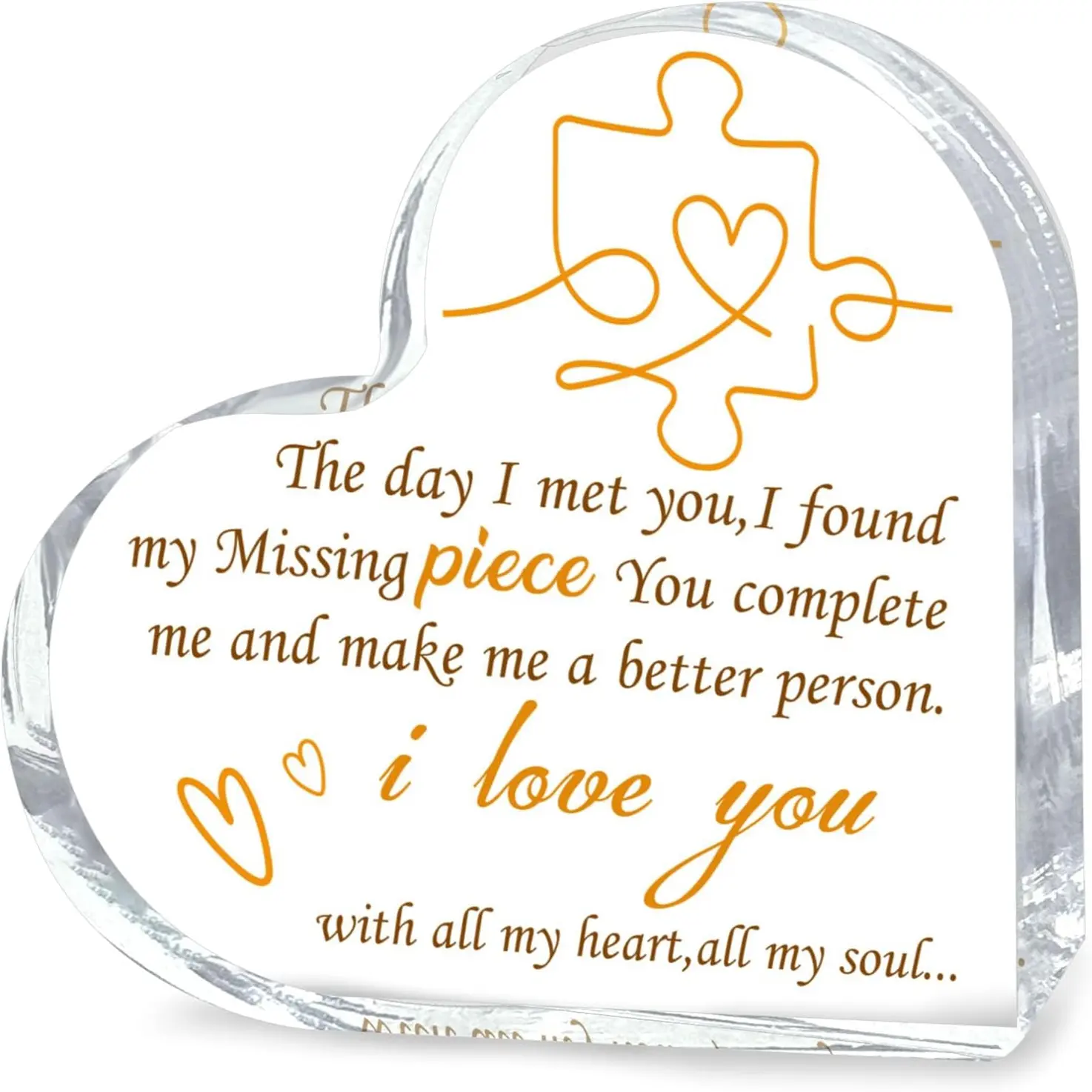 Heart Shaped Acrylic Signage Plaque "I Love You" Sign,Valentine's Day Gift for Girlfriend,Boyfriend,Anniversary Present for Couple,Wife,Husband,Romantic Home Office Decor Ideas for Her or Him